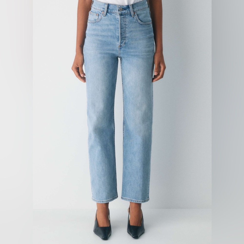 Aritzia Denim Forum The Arlo Hi-Rise Straight Leg Jeans